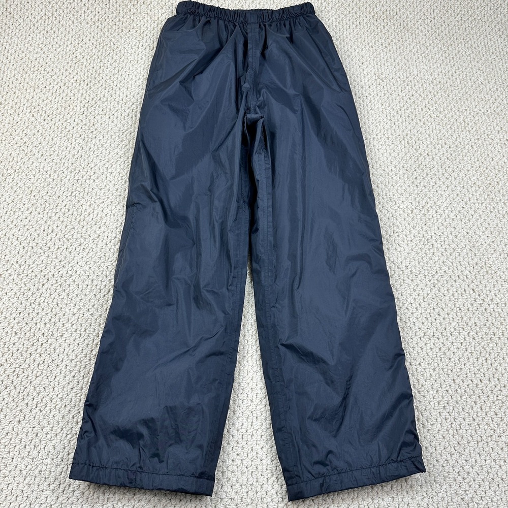 Vtg REI Elements Rain Pants Womens 10 Black Ankle Zip Waterproof Packable Hiking